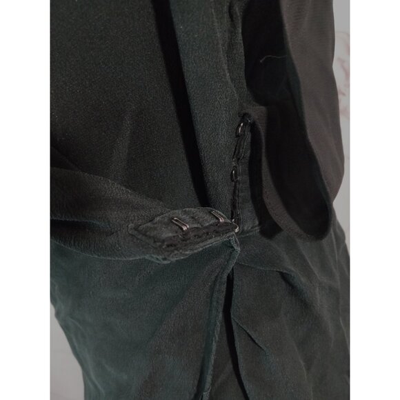 AllSaints 100% Silk Black Mayra Wrap Dress Knee Length  US Sz 10 - Picture 5 of 10